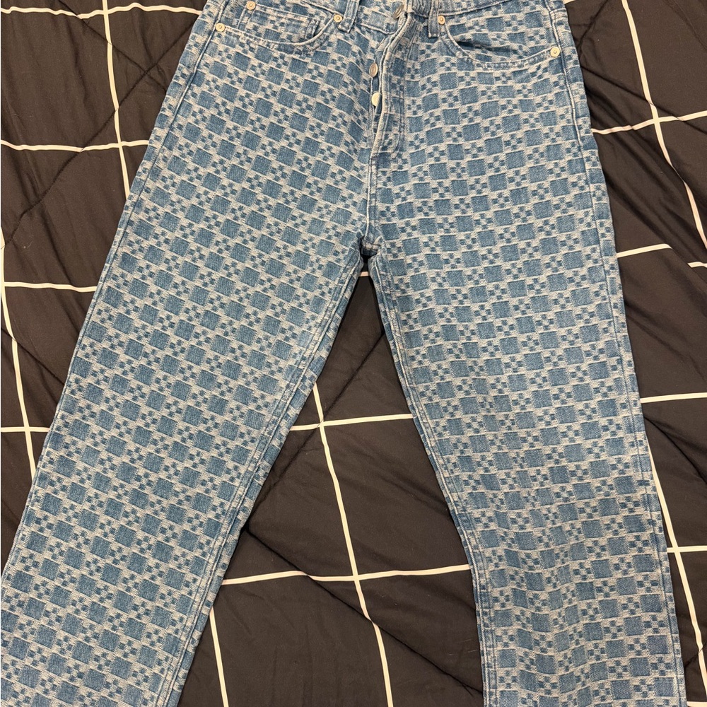 Sandro Blue Patterned Slim Men Jeans